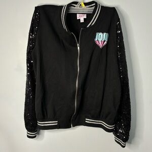 Nickelodeon - Jojo Siwa Sporty Sequin Jacket - Girls L - Black